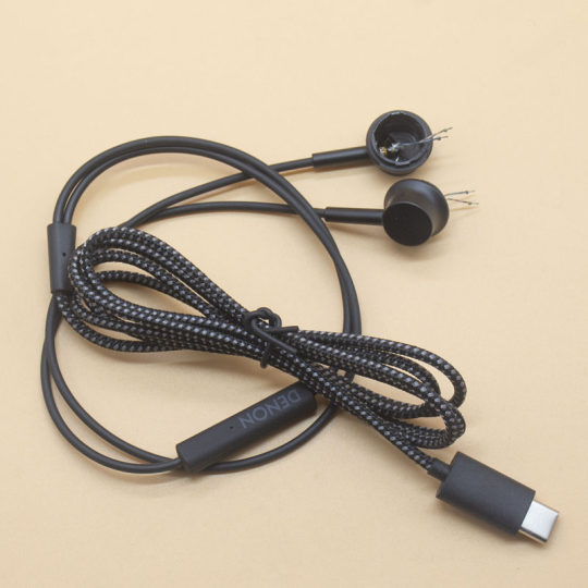 TC Android flat mouth typec headphone cable mmcx with microphone adjustable volume cloth velvet braided cable cx21986 chip