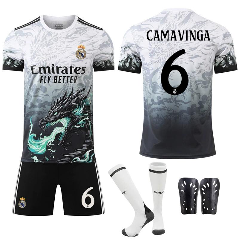 2425皇马青龙纹纪念版球衣9号姆巴佩7维尼修斯C罗贝林厄姆足球服 - 图2