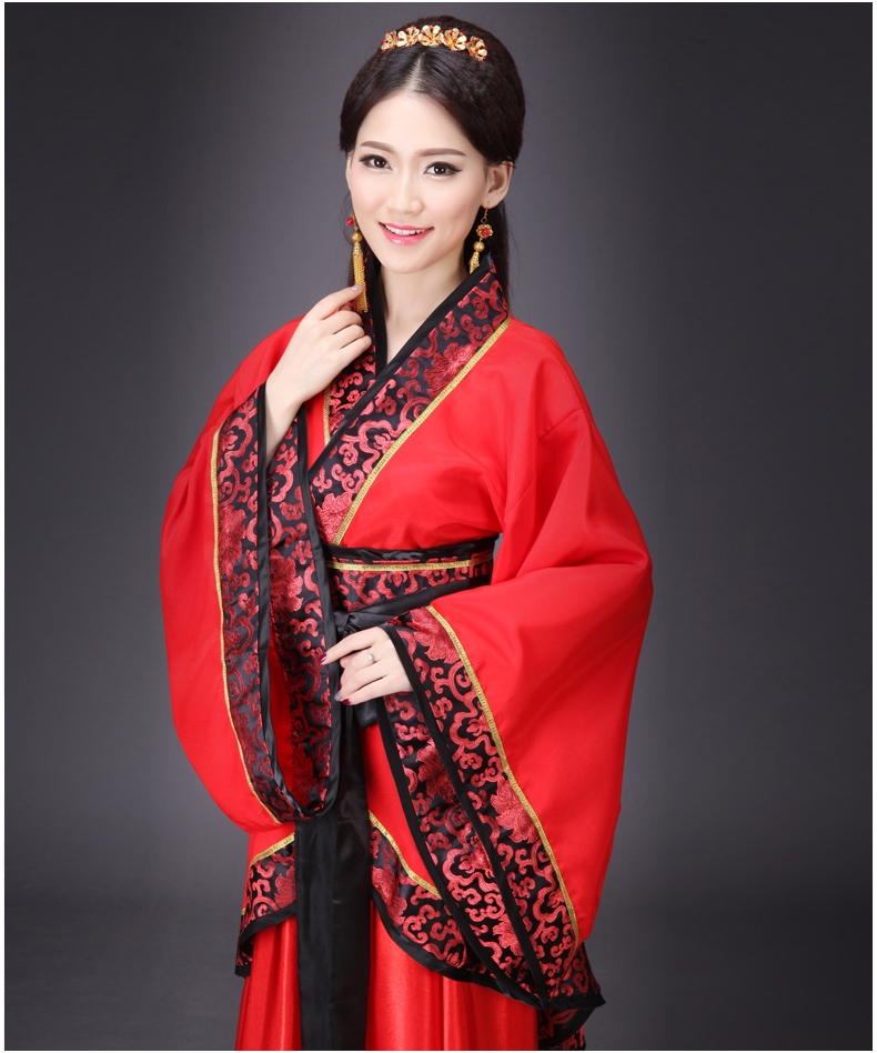 蜜糖依恋旗舰店新款演出服唐装汉服直裾曲裾男女情侣古代汉代结婚服中式婚礼服装3