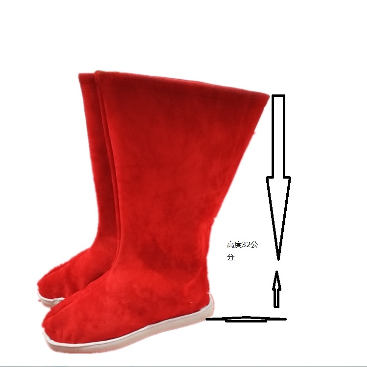 蜜糖依恋旗舰店春季女单鞋绣花布鞋汉服靴子平跟浅口民族风古装cos靴子皇帝龙靴3