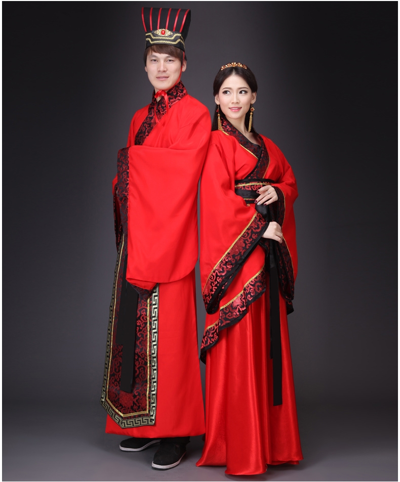 蜜糖依恋旗舰店新款 古装中式汉式婚礼服 中秋嫦娥女喜服汉服唐朝汉朝男女曲剧0