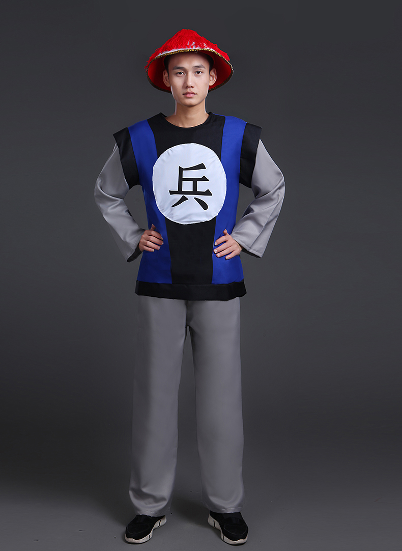 蜜糖依恋旗舰店衙役影视演出戏服狱卒兵服清朝卫服兵服马甲清朝官服 清兵服装2