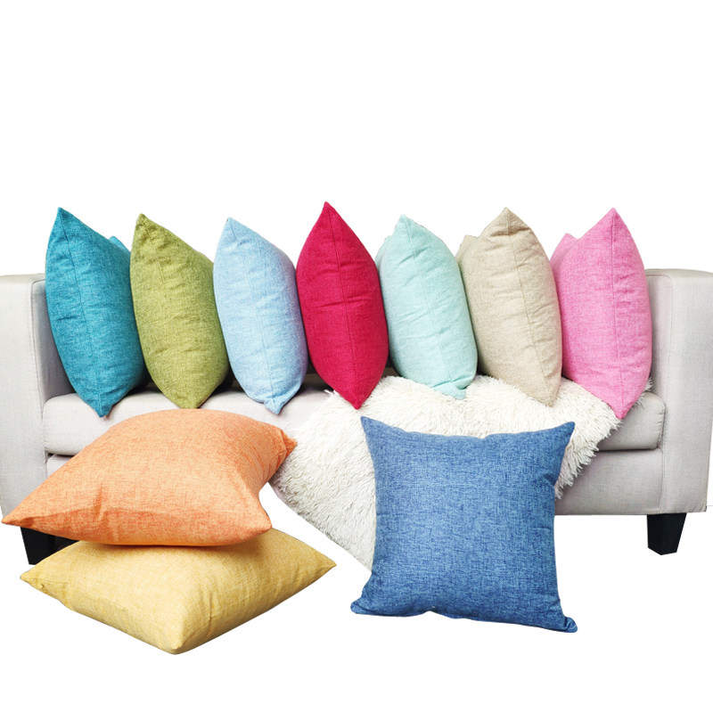 纯色棉麻靠枕抱枕办公室靠垫套定制床头沙发靠背客厅简约腰枕大号,淘宝优惠券,粉丝福利购,淘宝优惠卷
