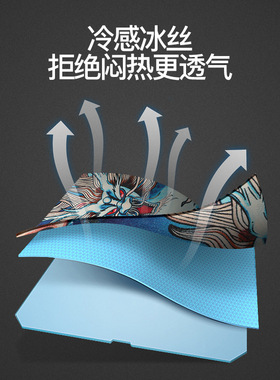 冰丝防晒袖套花臂男士刺青护臂