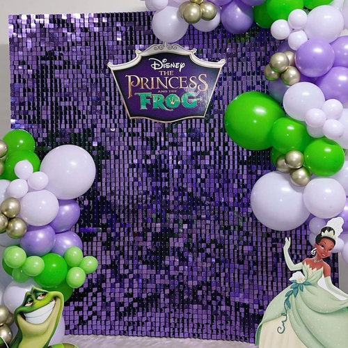 亮片墙商业美陈闪动风动板舞台背景墙面扣板开业门头广告牌 - 图1