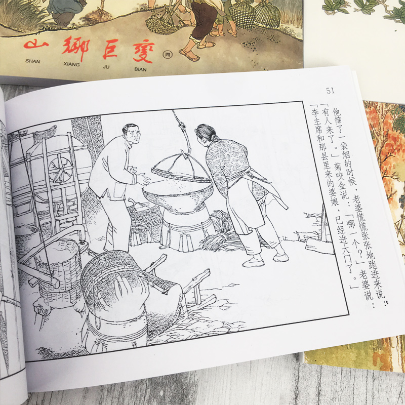 经典连环画阅读丛书 山乡巨变1-4 小人书儿童故事书经典漫画书籍少儿读物 图画书 连环画 漫画书 幼儿绘本 小学生课外阅读 - 图1