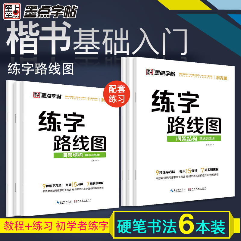 墨点字帖练字路线图楷书入门基础训练钢笔字帖成年楷书控笔训练字帖荆霄鹏小学生字帖楷书练字本小学儿童初学者高中生练字楷书字帖 - 图2