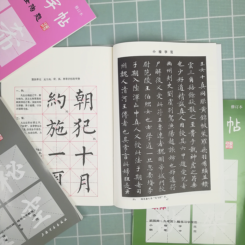 中学生字帖叶圣陶题全四本钢笔字帖柳体+欧体+颜体+赵体初学入门毛笔字练习书法小楷字范钢笔字范中学生钢笔毛笔练字贴-图3