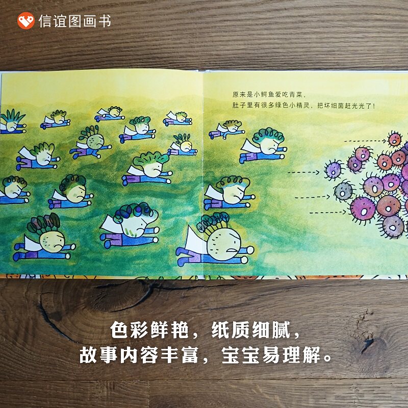 爱吃青菜的鳄鱼 爱吃水果的牛 2-3-6岁绘本幼儿园健康教育不挑食爱吃饭蔬菜水果生活好习惯培养睡前故事书宝宝早教书儿童读物