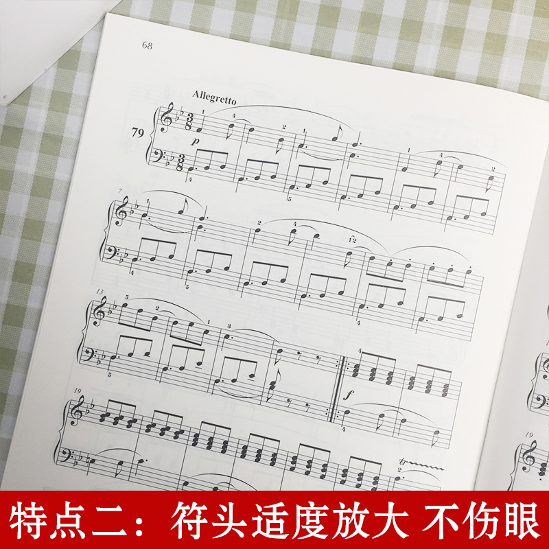 正版车尔尼钢琴初级练习曲作品599大字版韦丹文 拜厄大音符教学版钢琴基础教程钢琴曲谱子基础教材儿童钢琴书籍上海教育 - 图0