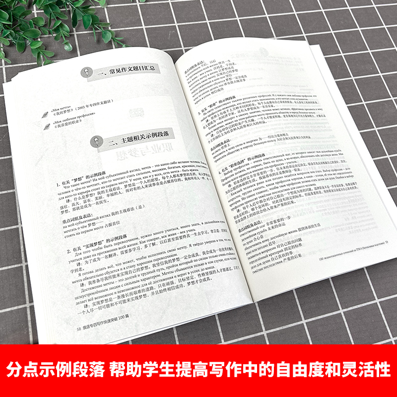 俄语专四写作快速突破100篇 肖岚婷 俄语专4俄语专四真题 俄语考试教材教程大纲专四大纲俄语考试复习书俄语四级 东华大学出版社 - 图3