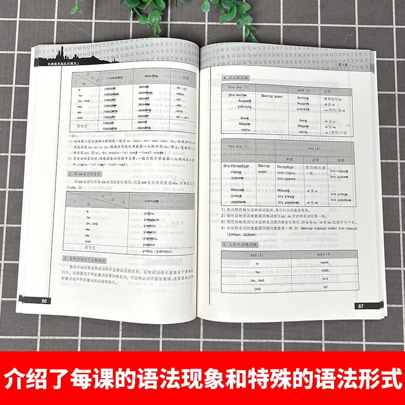 外研社 走遍俄罗斯1 第一册 自学辅导用书 附盘 大学俄语教材 俄语初学自学者入门基础教程 学习俄语的基础教材 俄罗斯语培训教材 - 图2