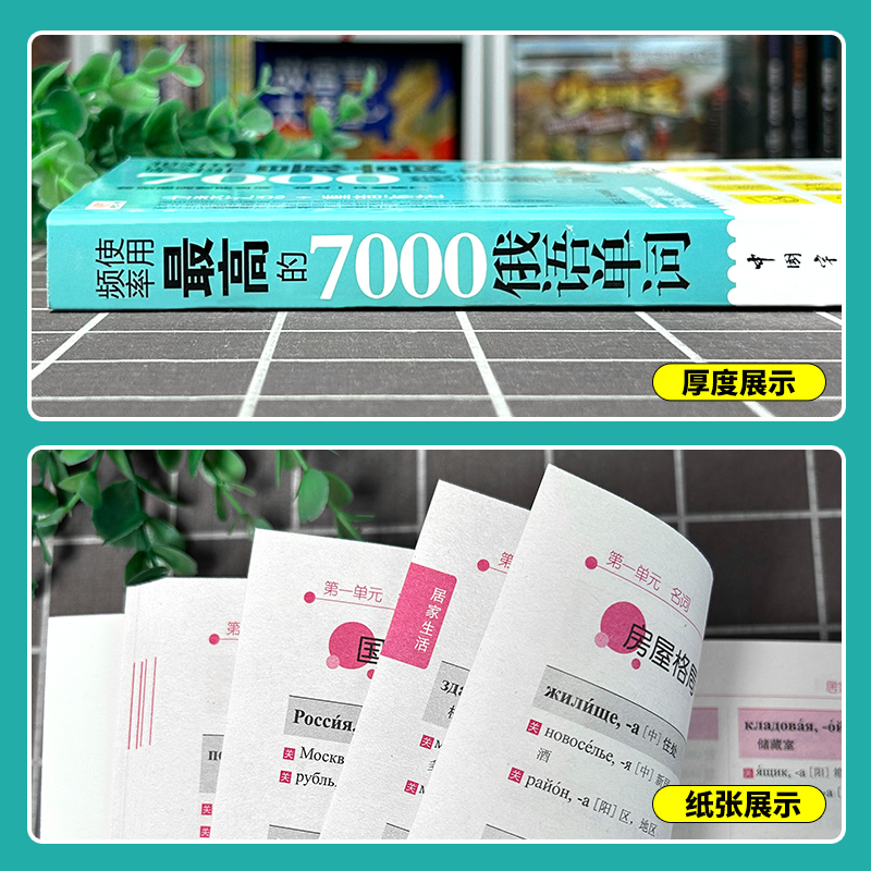 使用频率最高的7000俄语单词  实用大学的俄语入门单词 零基础自学俄语 俄语教材单词 俄语初级入门 大学俄语单词书小语种外语学习 - 图1