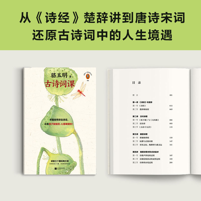 读客官方正版骆玉明古诗词课骆玉明著从诗经讲到唐诗宋词古典诗词导读古诗词鉴赏赏析辞典全书古文中国诗词大会飞花令书籍小说-图1