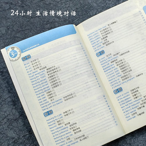 外研社 每天5分钟24小时生活英语脱口出 英语口语自学教材 生活常用词随背随用 英语词汇 英语专项训练 词汇 英语初级入门自学教材 - 图2
