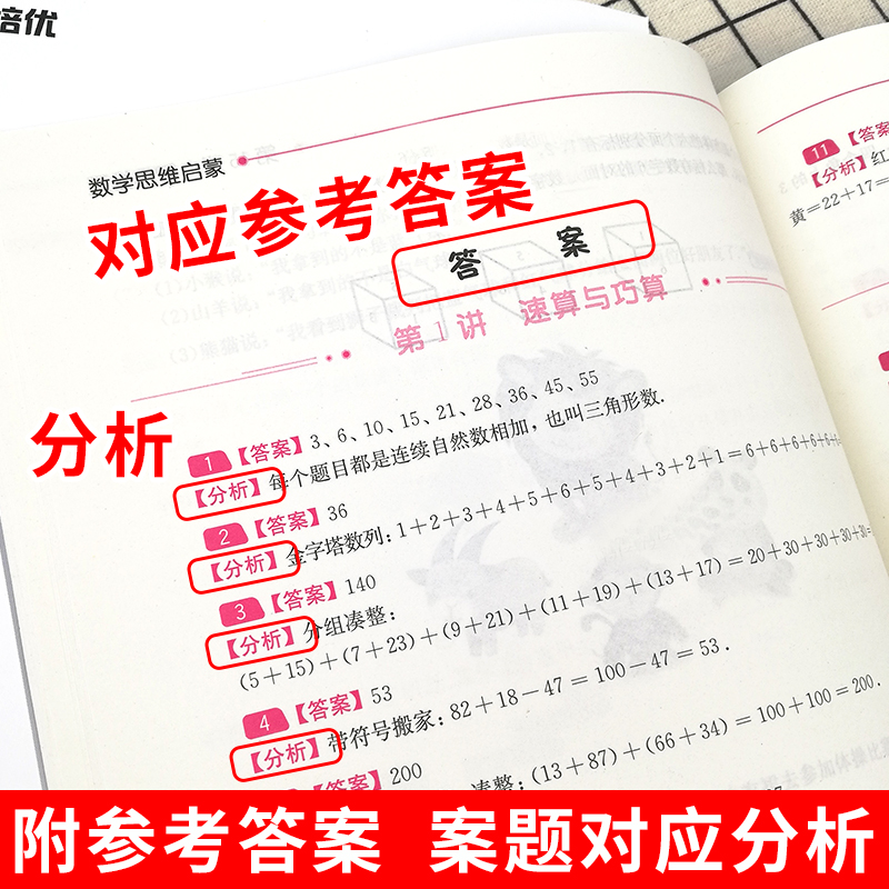 学而思培优辅导 数学思维启蒙数学思维训练汇编一二三四五六年级 小学奥数白皮书 全6册小学数学奥数书举一反三思维训练 - 图2