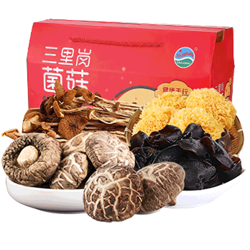 三里岗农家菌菇干货组合装 年货礼盒 春节过年送礼佳品 实用礼品,淘宝优惠券,粉丝福利购,淘宝优惠卷
