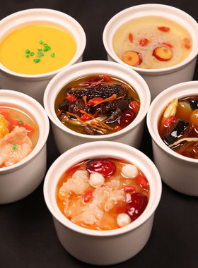 仿真美食模型小粥小盅假菜模具玉米盅仿真营养炖汤银耳莲子羹道具