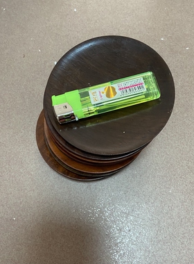 老挝大红酸枝木茶点盘中式小高脚点心盘禅意杯底10cm