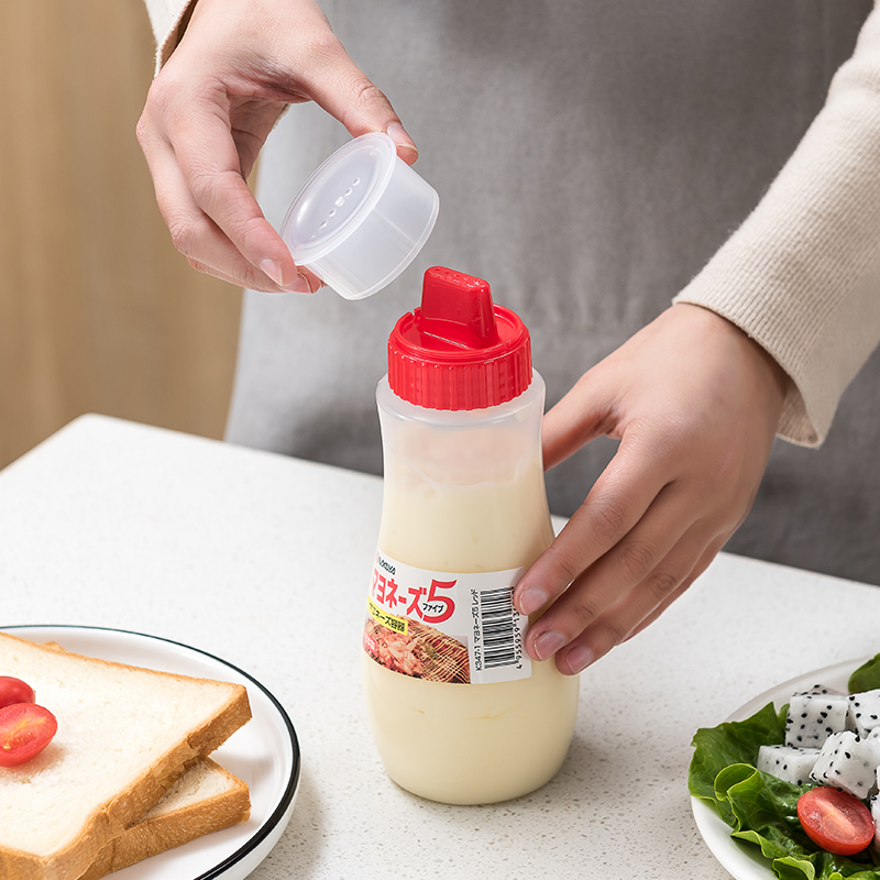 日本进口多孔沙拉瓶番茄酱挤压瓶奶油黄油瓶蜂蜜果瓶防滴漏调料瓶 - 图2