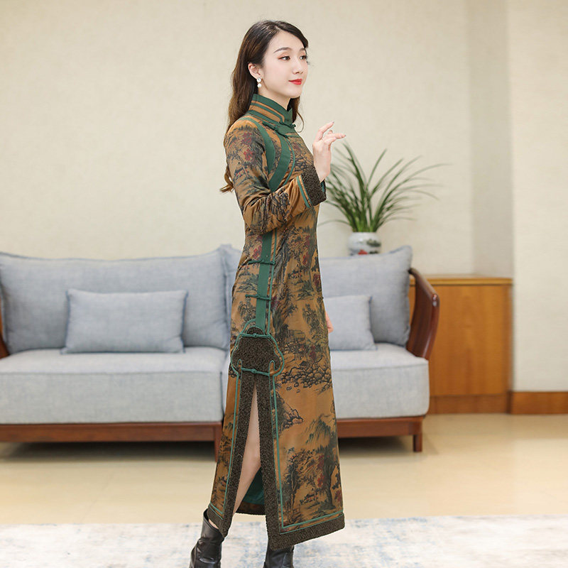 如意风复古中式民族风女装 如意风旗袍