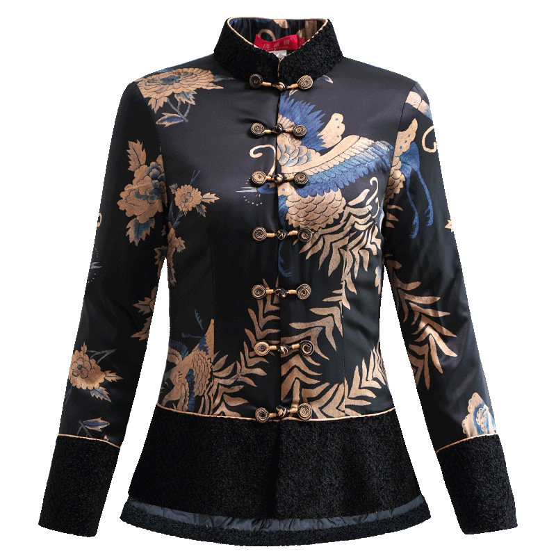 如意风改良唐装中式斜襟加厚棉衣 如意风棉衣/棉服