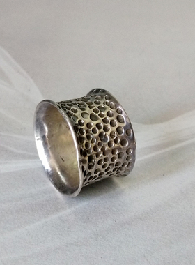 欧美款手工银饰印度质感吊坠戒指