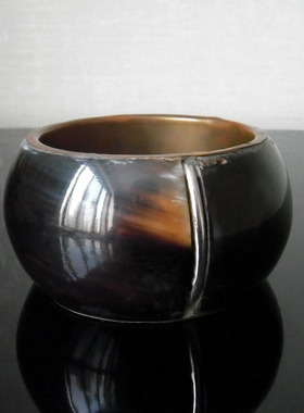 欧美风夸张大气黑色牛角手镯现货