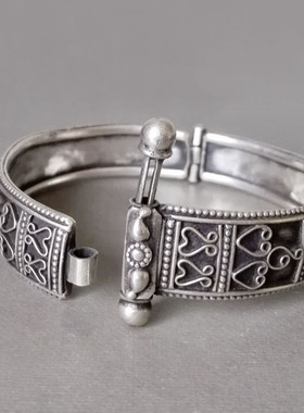 印度民族风开口银手镯