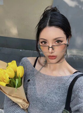 防紫外线方形欧美男女镶砖太阳镜