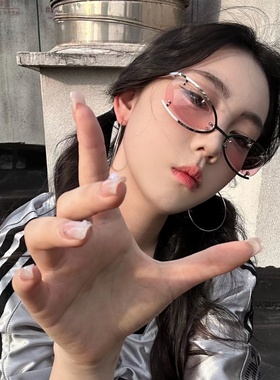 防紫外线猫眼辣妹风女镂空太阳镜