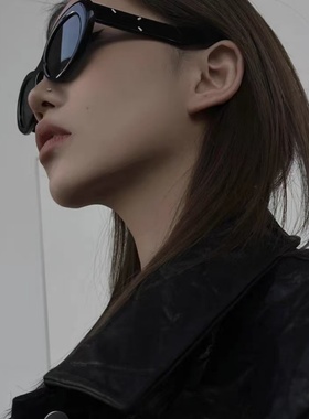 墨镜女椭圆猫眼防晒开车太阳镜男