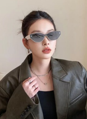 复古连体猫眼黑色防紫外线太阳镜