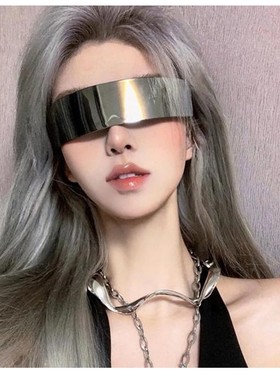 防紫外线一体个性男女科技感眼镜