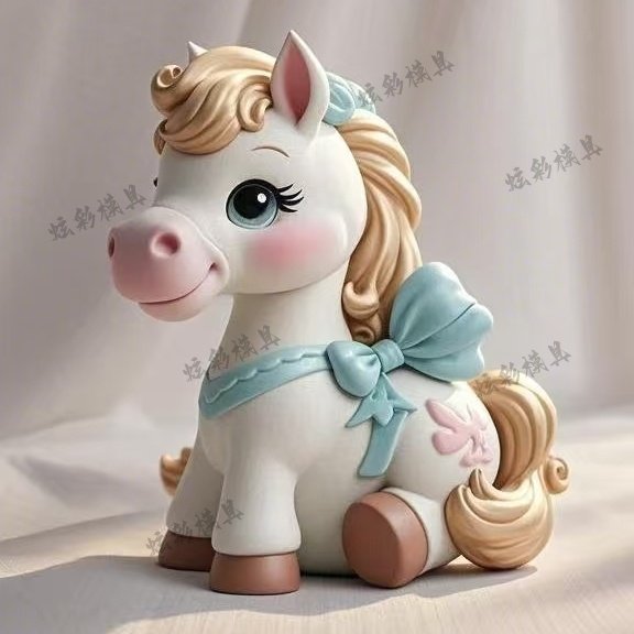 爆款DIY马年可爱涂鸦模具彩绘石膏娃娃乳胶立体磨具卡通手绘3d,淘宝优惠券,粉丝福利购,淘宝优惠卷