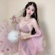 Sexy pure exotic princess retro lace strap bra lingerie suit couple date uniform sunny qqny