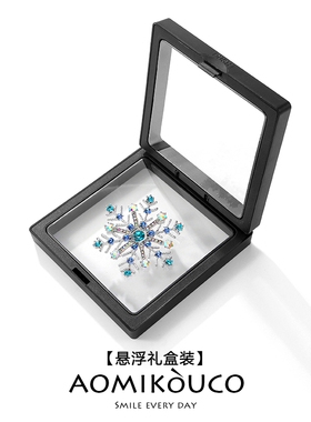 圣诞雪花胸针镶钻水晶胸花别针