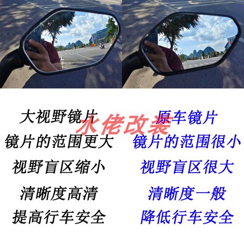 适用三阳巡弋300改装大视野后视镜片巡弋250 TL508 TL500凸面镜片 - 图1