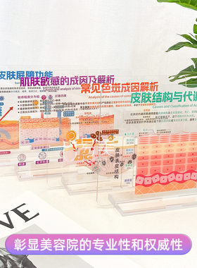 亚克力皮肤结构与代谢知识展示肌肤密码探索系列医美集合沟通
