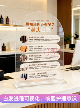 护发店专用头皮白发亚克力组合毛囊健康管理医患沟通教学三件套摆