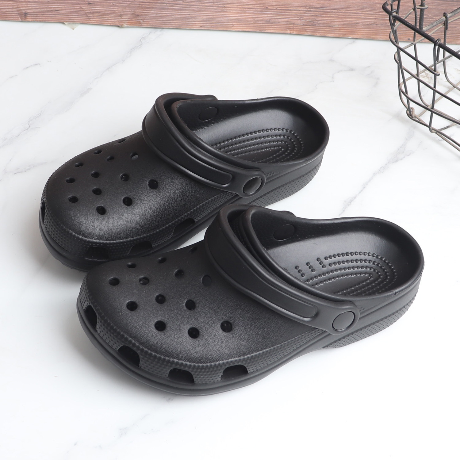 夏季休闲透气包头洞洞拖鞋家用纯色厚底EVA 防滑不臭脚两穿沙滩拖,淘宝优惠券,粉丝福利购,淘宝优惠卷