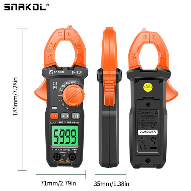 AC-DC current 600A clamp shape meter SNIC