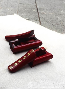 楠木升官发财小棺材摆件