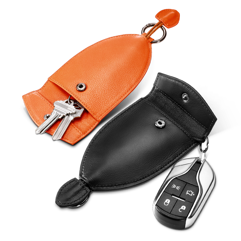NewBring锦衣卫汽车钥匙包套通用抽拉式创意男钥匙收纳真皮多功能-图0