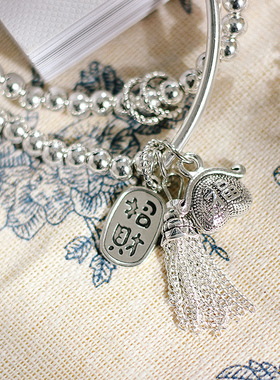 银珠二圈手链时尚手串流苏招财猫福袋民族风复古小众女友闺蜜礼物