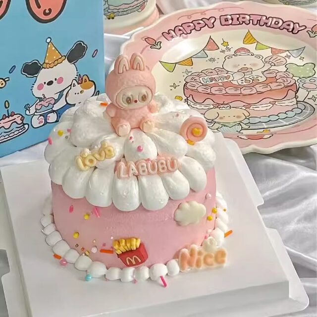 Children's birthday cake decoration plug-in ornaments