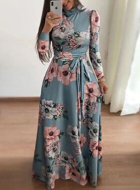 Women's Floral Print Summer Dress - 2025 New Boho A-Line Swi