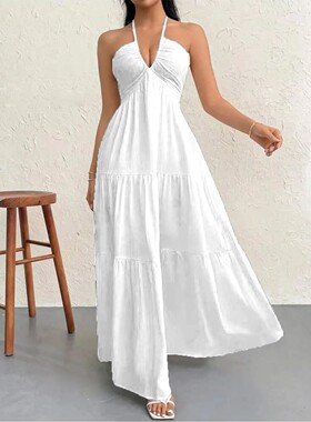 2026 Summer Women’s rendy Deep V Shoulder Boho-Style Belt D
