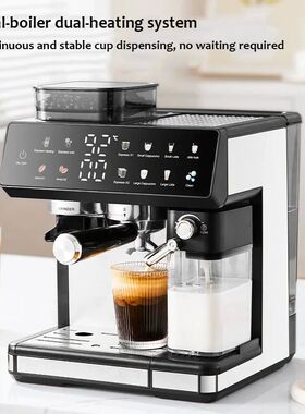 220V Semi-automatic Italian Coffee Machine With Grinding Fun