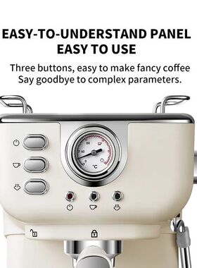 220V Italian Espresso Coffee Machine Stainless Steel Coffee